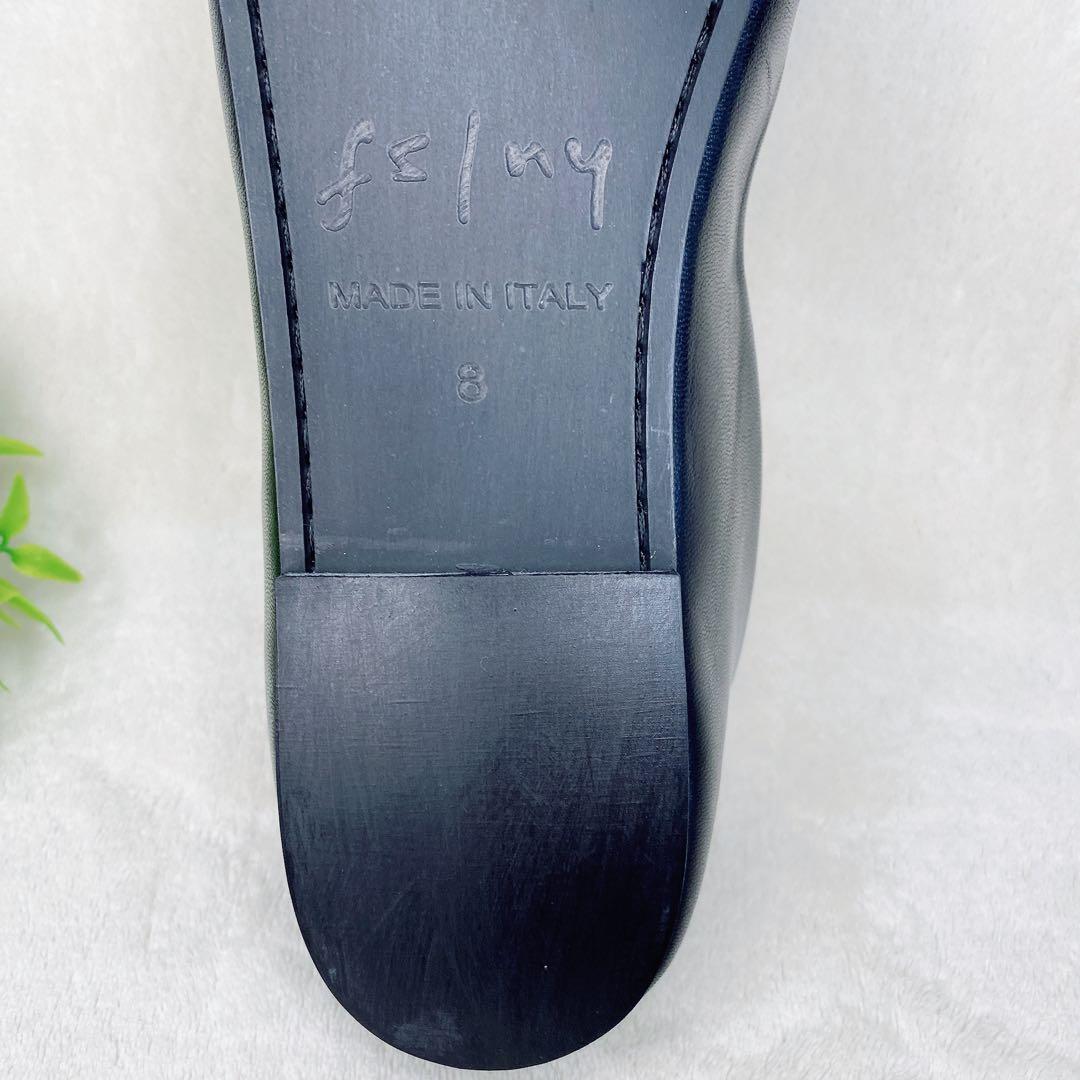 極美品 fs/ny フラットパンプス バレエ シューズ 黒 24 レザー　限定品