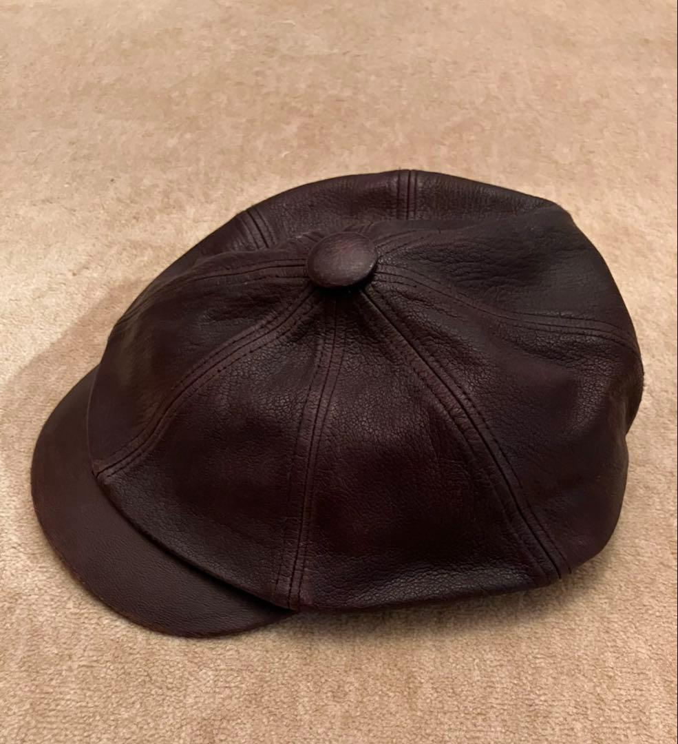 ダッパーズ Dapper's ゴートスキン レザー キャスケット M 帽子