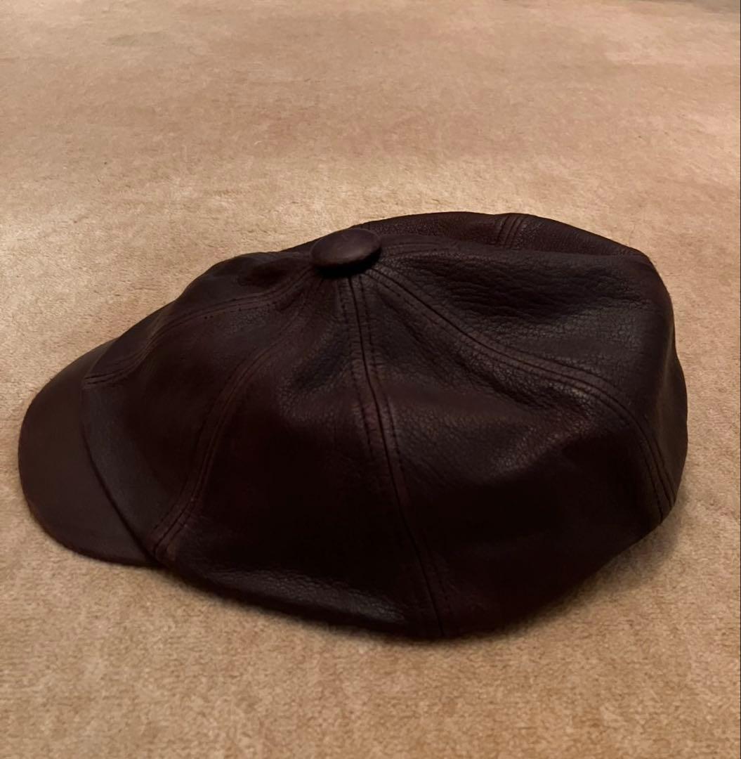 ダッパーズ Dapper's ゴートスキン レザー キャスケット M 帽子