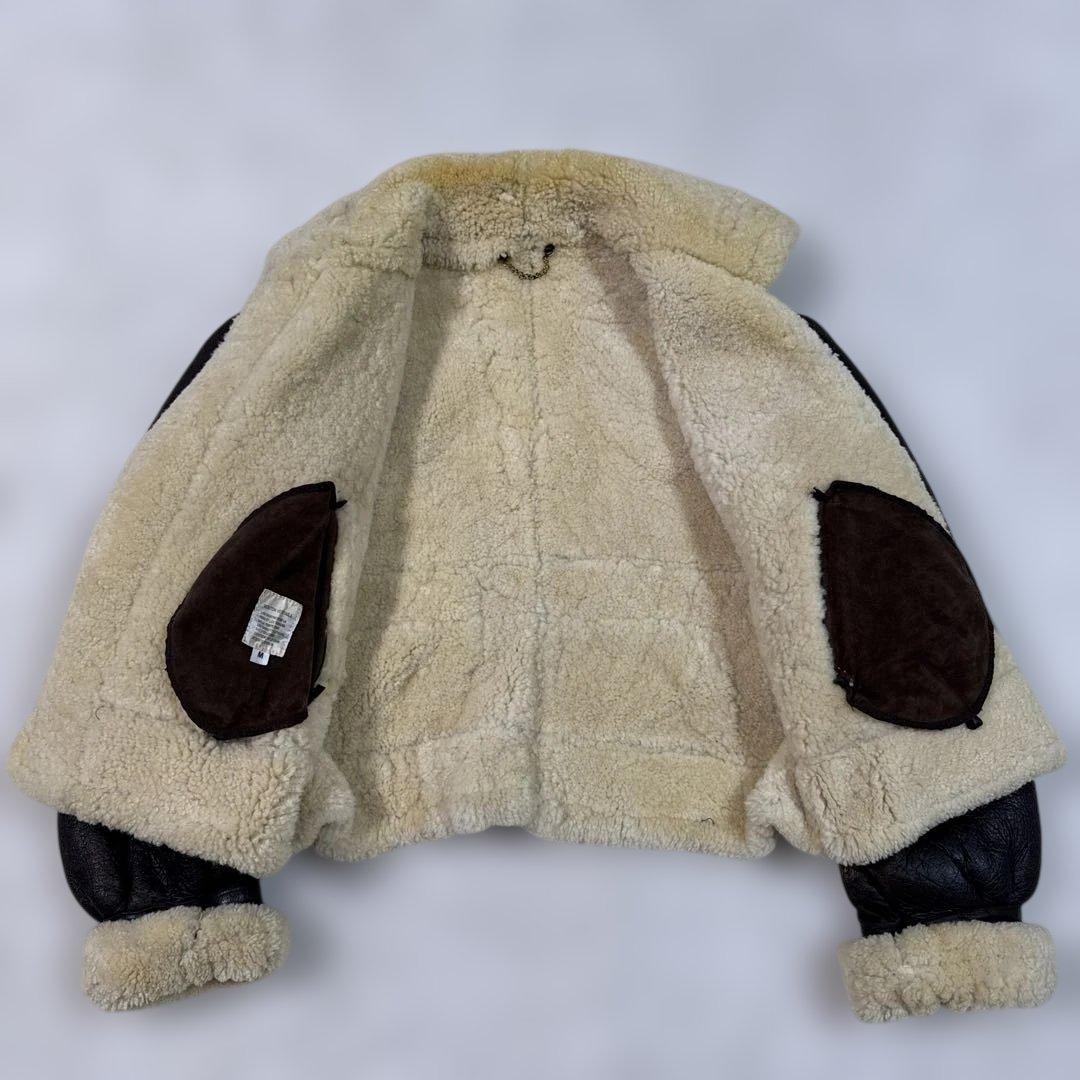 80sビンテージ！レザー フライトジャケット B3 M L