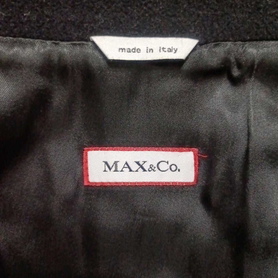 ✨MAX&Co. アンゴラ混 マキシ丈 シングル チェスターコート 黒 Lサイズ