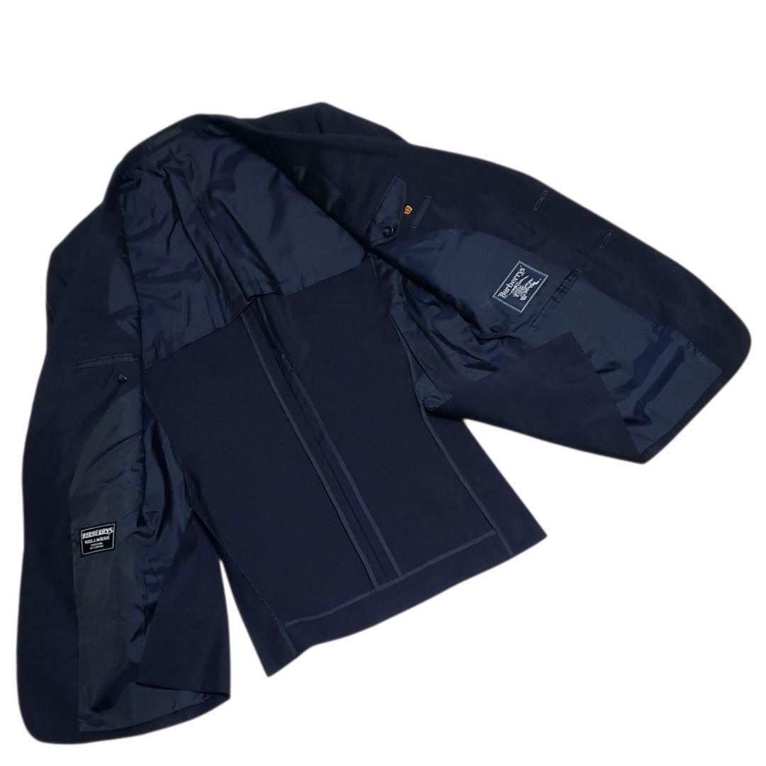 burberrys　金ボタン　モヘア混　2ボタン　A6サイズ　裏地マーク　紺ブレ