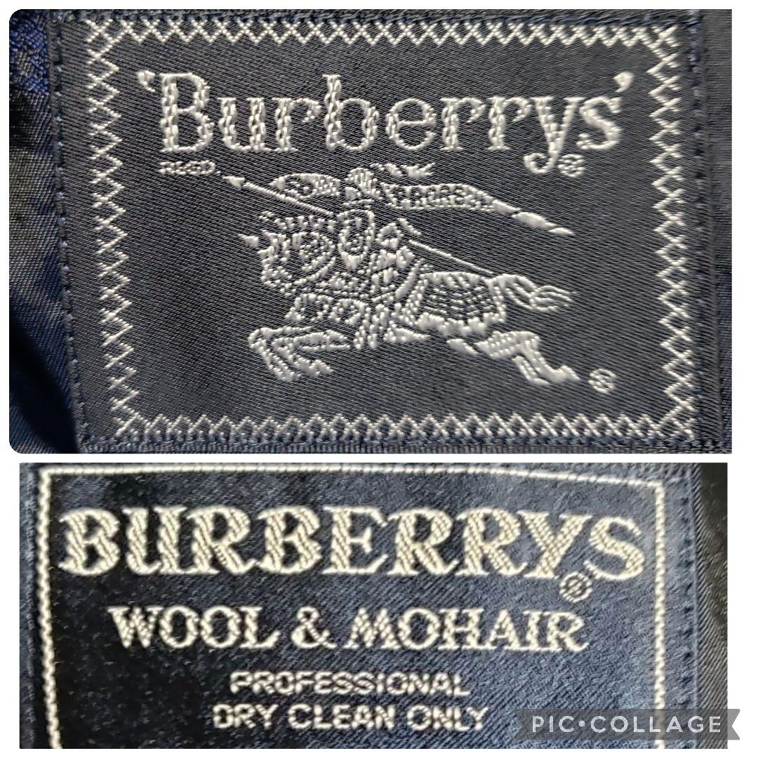 burberrys　金ボタン　モヘア混　2ボタン　A6サイズ　裏地マーク　紺ブレ