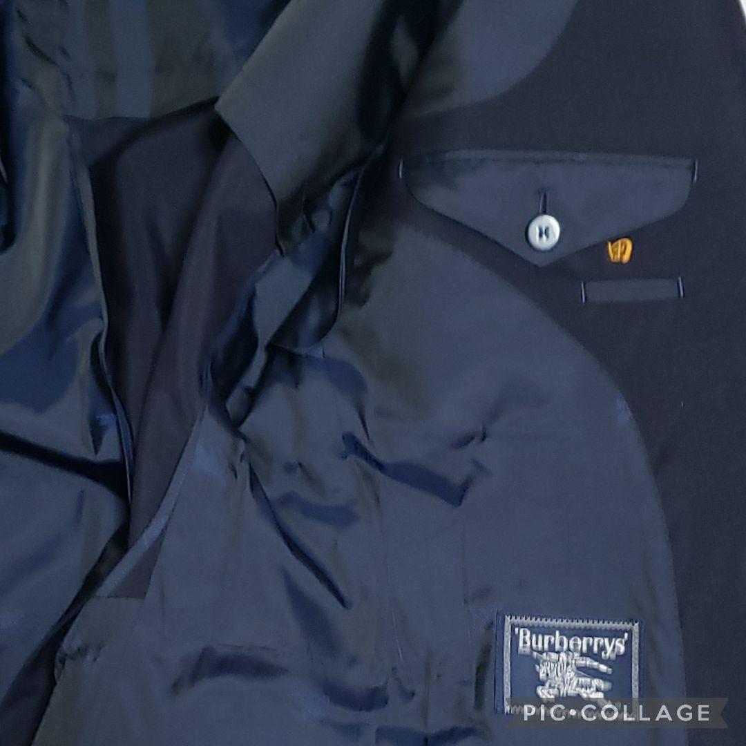burberrys　金ボタン　モヘア混　2ボタン　A6サイズ　裏地マーク　紺ブレ