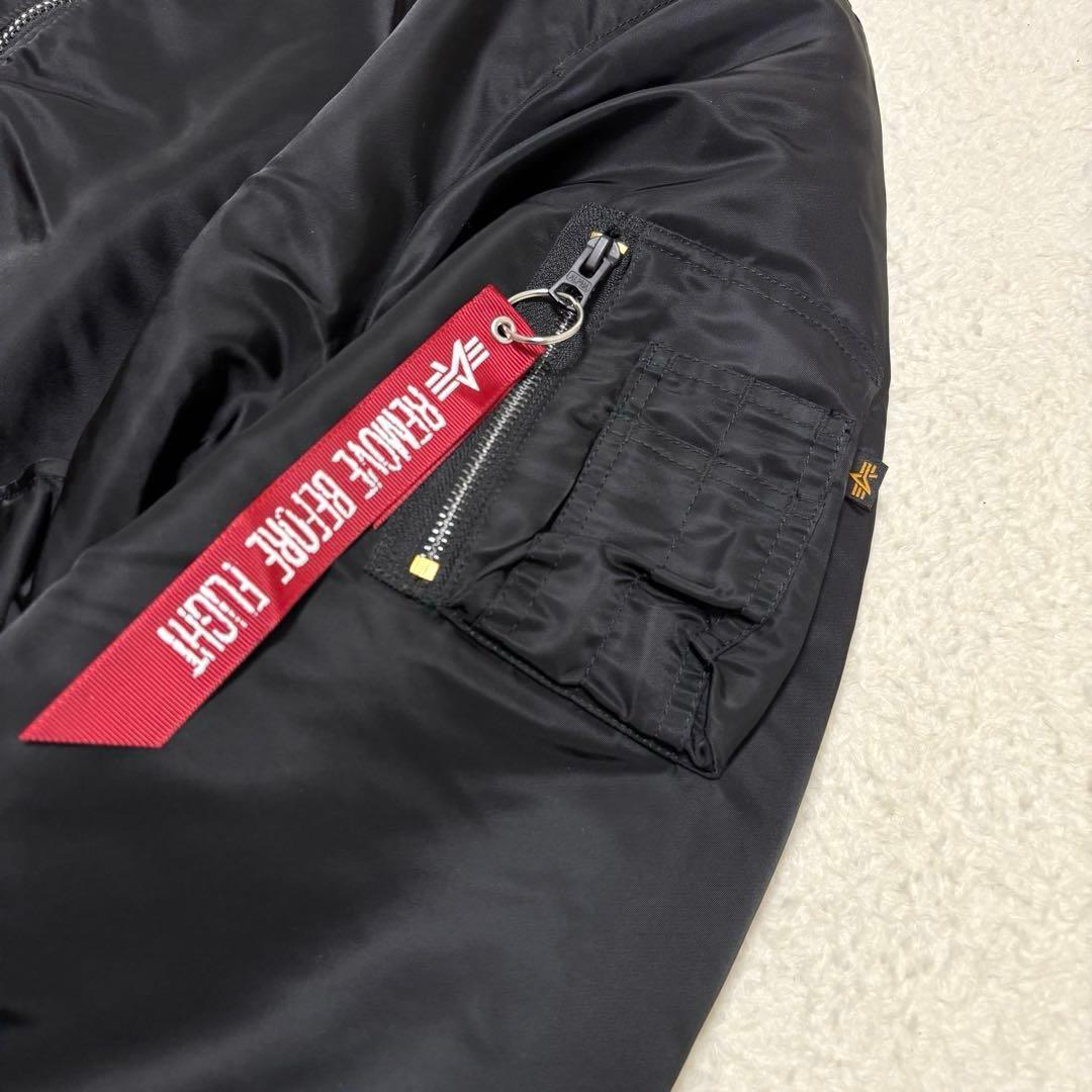 【美品 XL】 ALPHA INDUSTRIES フライトジャケット ブラック