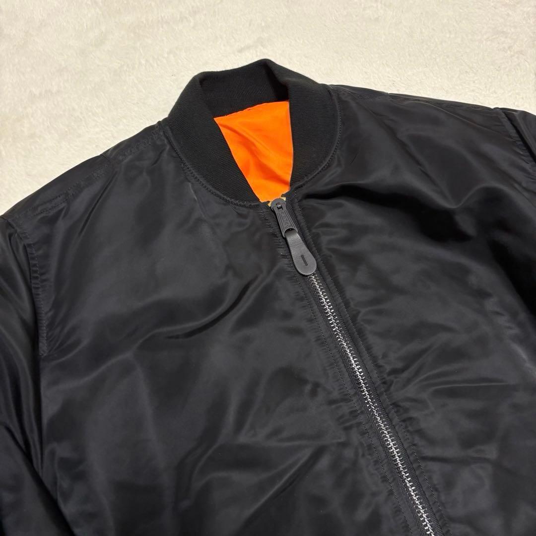 【美品 XL】 ALPHA INDUSTRIES フライトジャケット ブラック