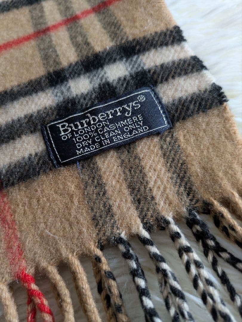 Burberry✨カシミヤマフラー ノバチェック キャメル 英国製