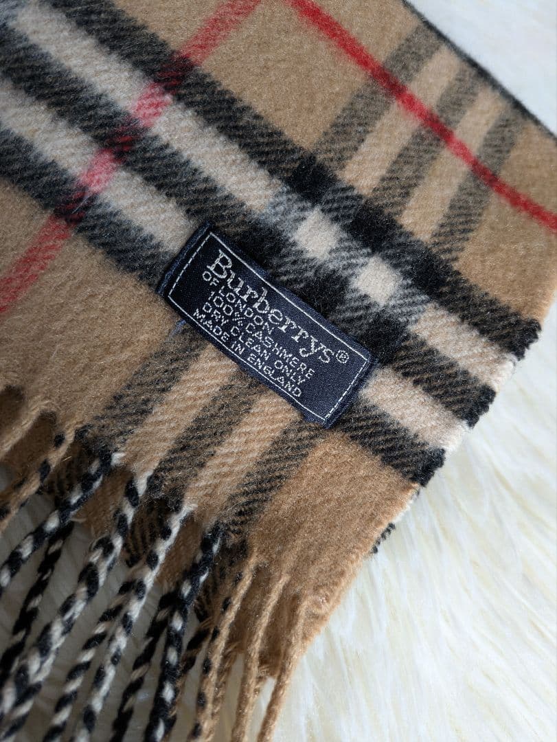 Burberry✨カシミヤマフラー ノバチェック キャメル 英国製
