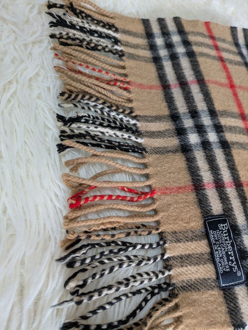 Burberry✨カシミヤマフラー ノバチェック キャメル 英国製