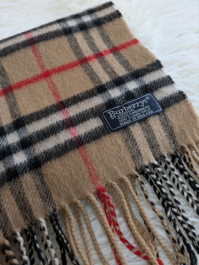 Burberry✨カシミヤマフラー ノバチェック キャメル 英国製