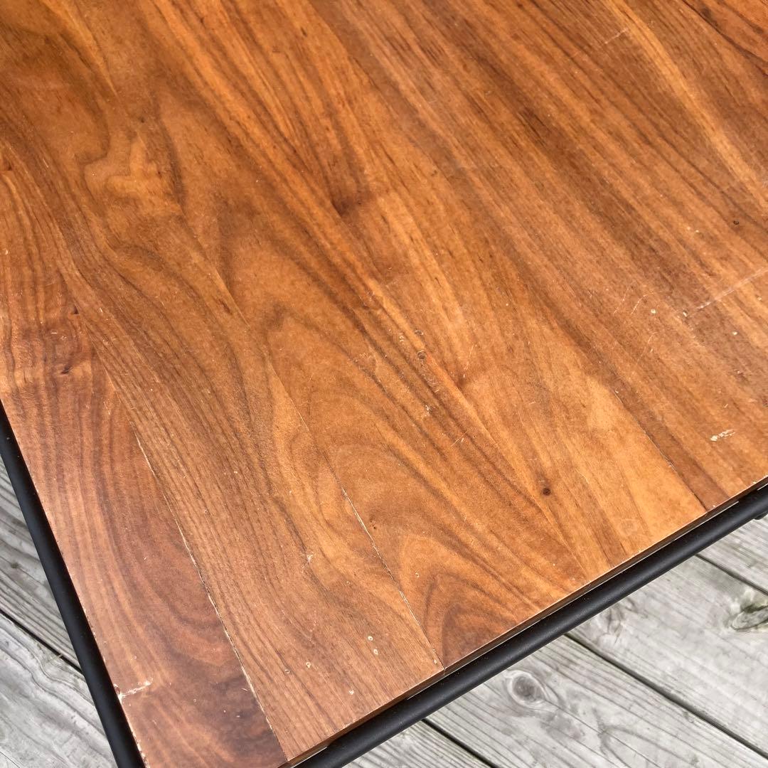 北欧レトロ インダストリアル アイアンフレーム 無垢材 木製ローテーブル 鉄製