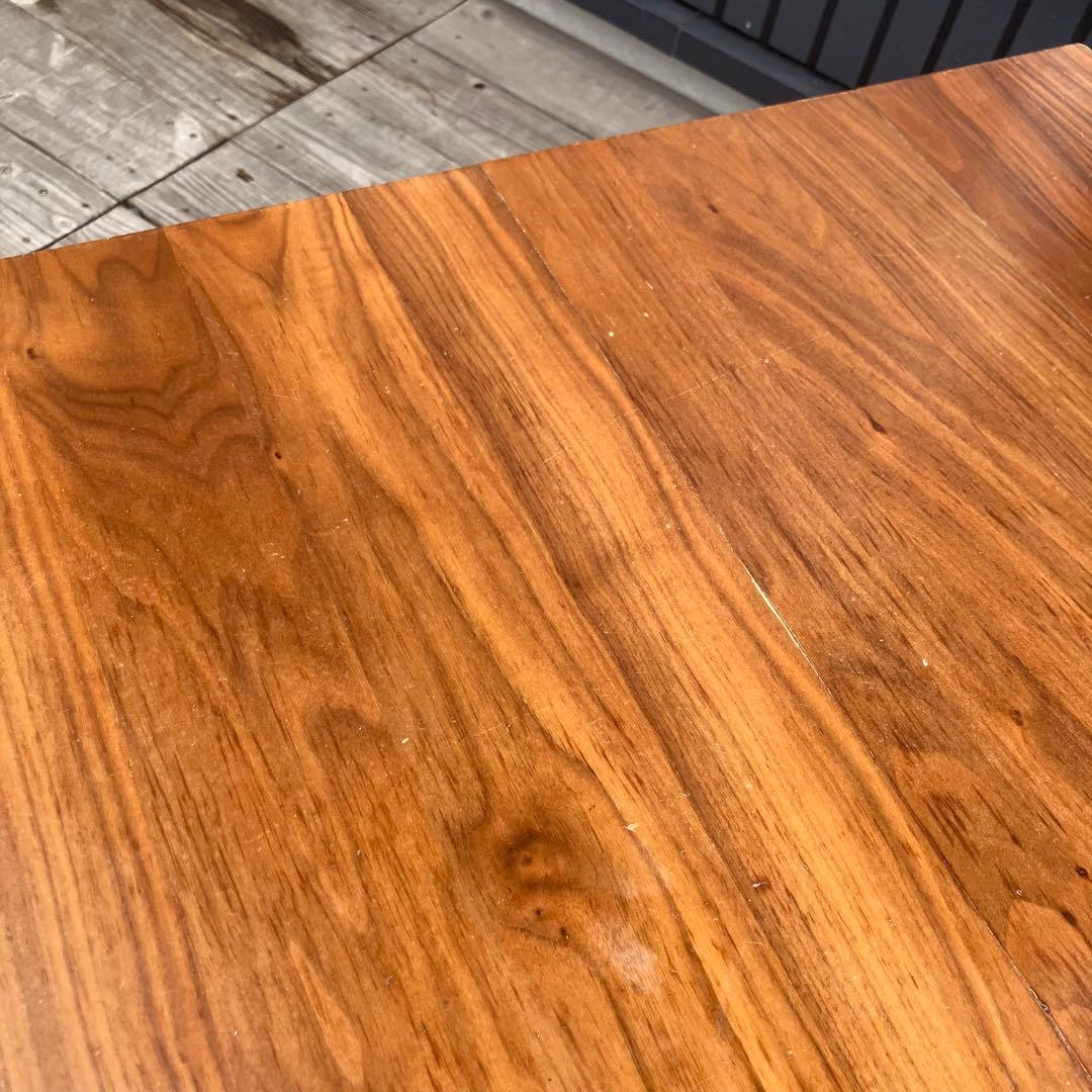 北欧レトロ インダストリアル アイアンフレーム 無垢材 木製ローテーブル 鉄製