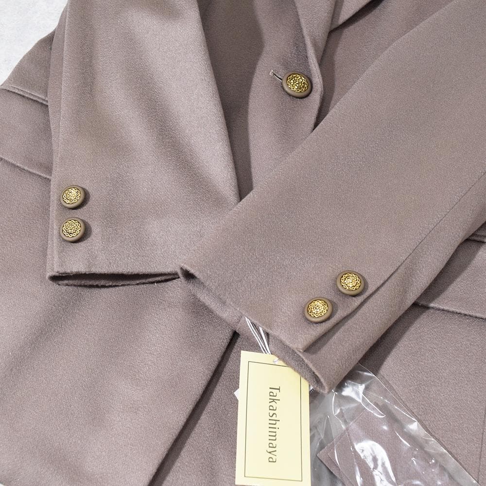 高島屋 Takashimaya カシミヤ100％ ジャケット 9AR 金ボタン
