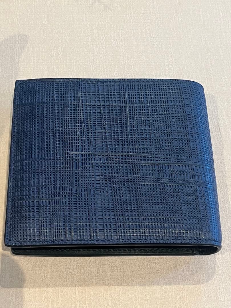 LOEWE ダークブルー 二つ折り財布