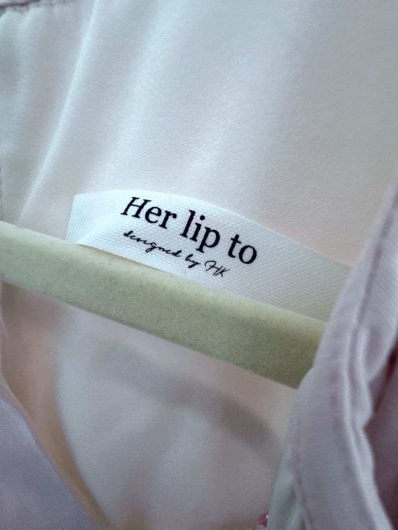 ワンピース her lip to Fountain Lace Up Bow Dress