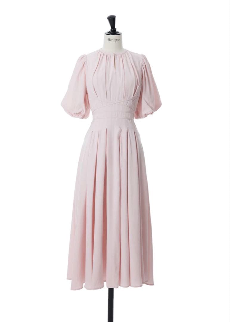 ワンピース her lip to Fountain Lace Up Bow Dress