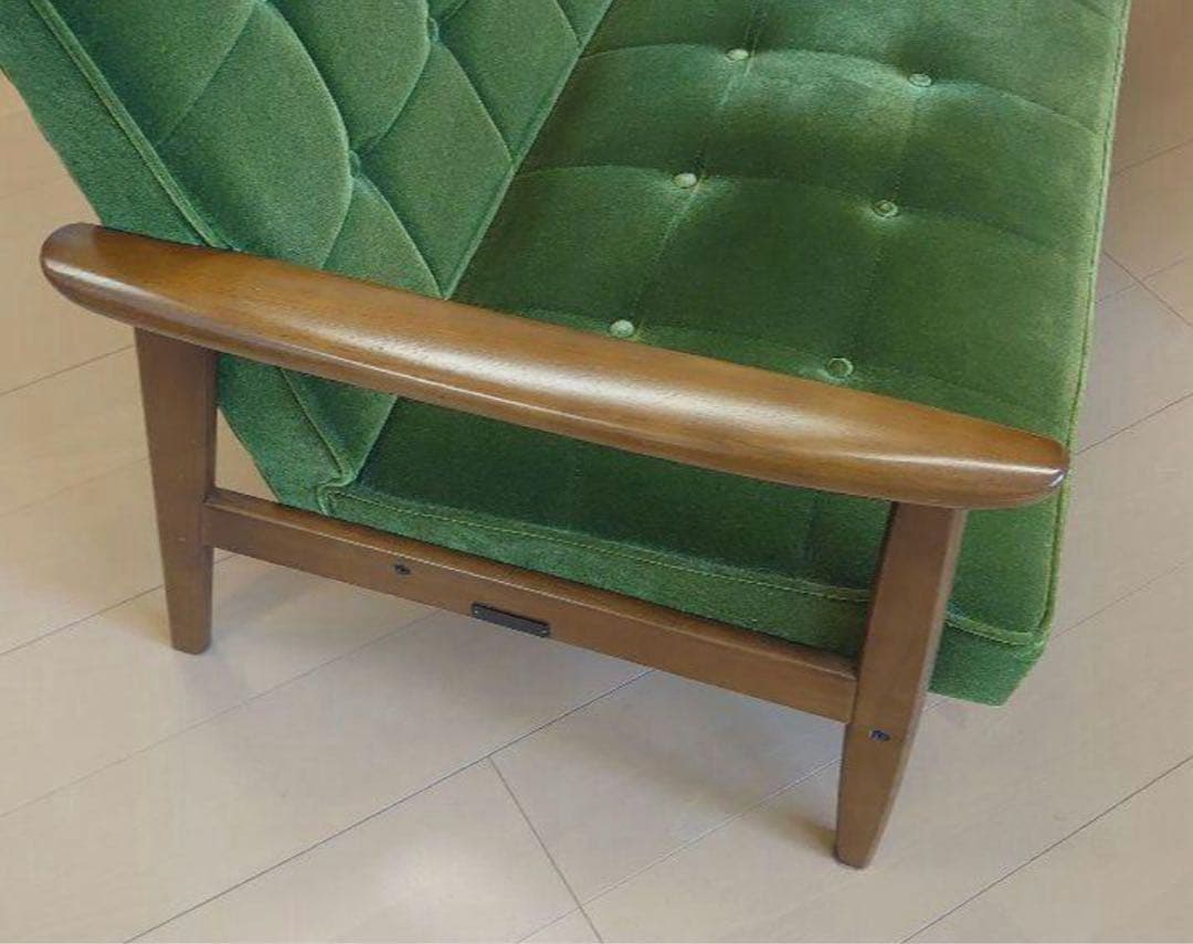 カリモク60 Kチェア 2シーター モケットグリーン