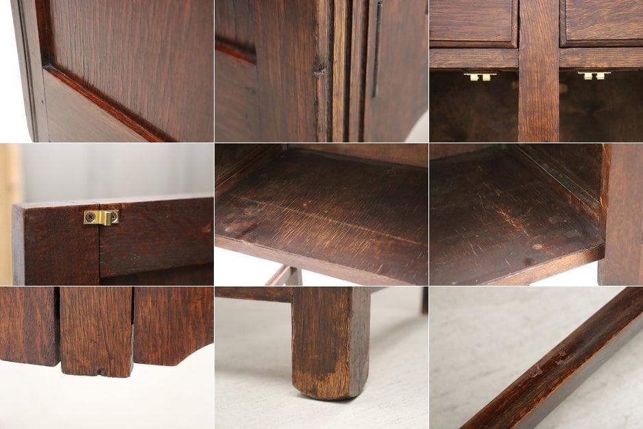 英国 イギリス ミラーバック チェスト オーク材 収納 引き出し サイドボード