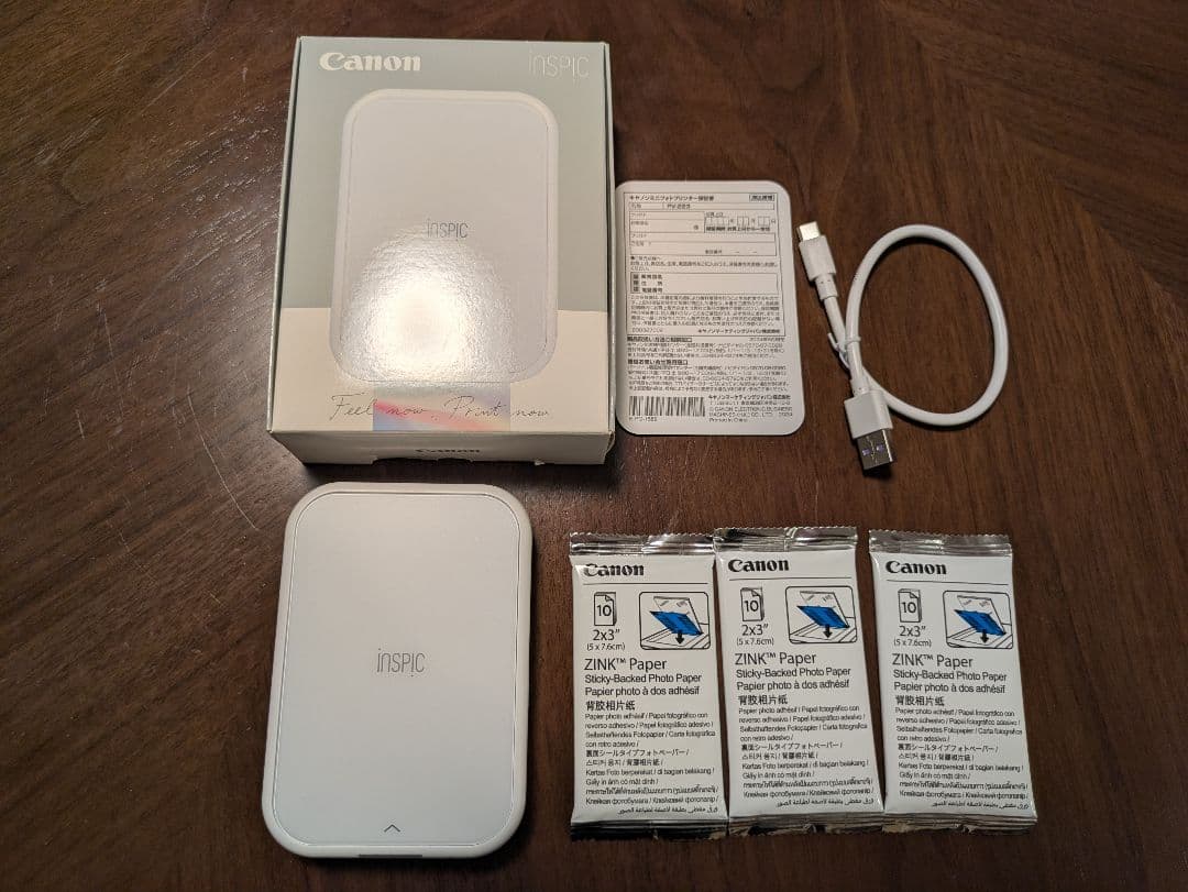 【美品】Canon スマホ専用ミニフォトプリンター iNSPiC PV-223
