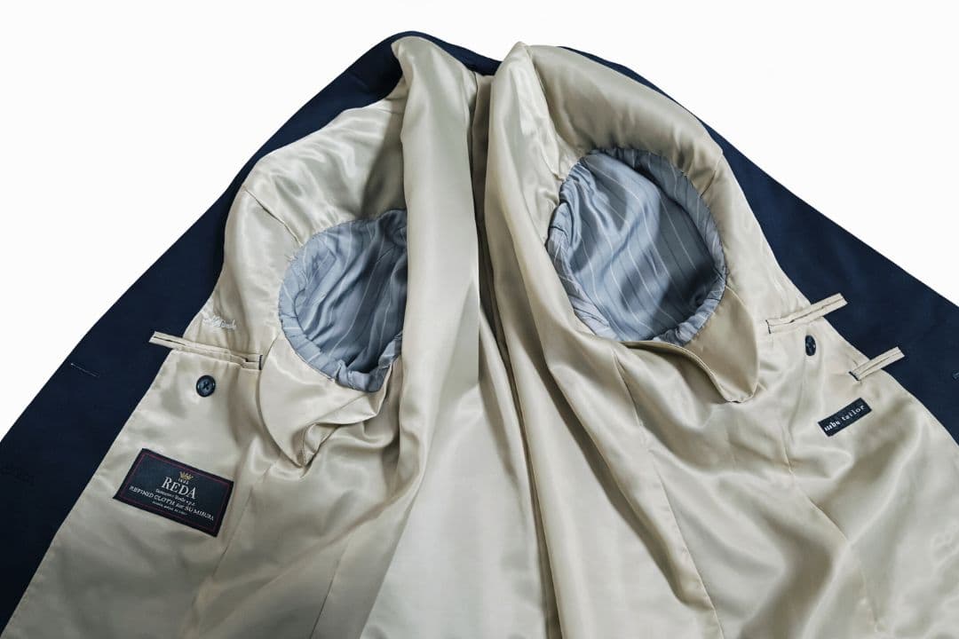 し*い様 麻布テーラー 3ピース フルオーダースーツ ネイビー 本切羽/AMF