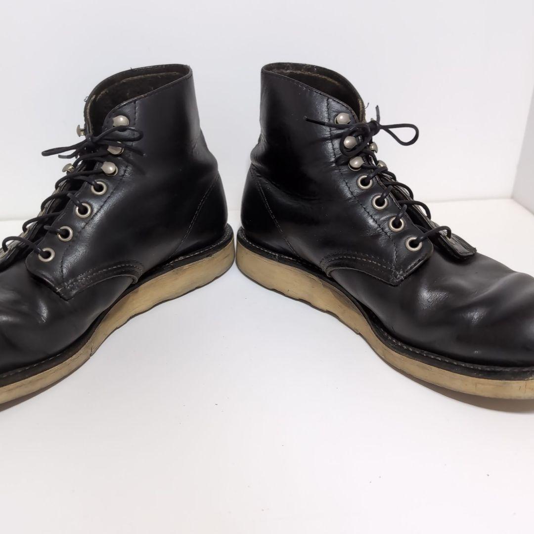 Red Wings/レッドウィング ブラックレザー ブーツ 犬タグ27cm