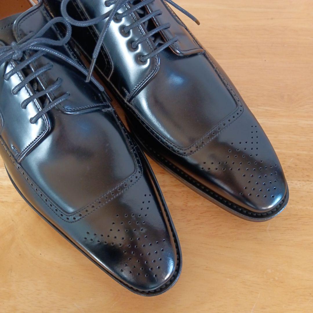 極美品◆REGAL リーガル 319R メダリオン ブラック レザー 25cm