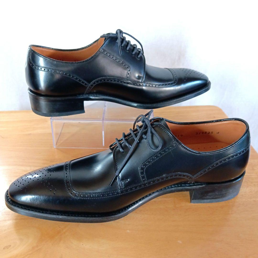 極美品◆REGAL リーガル 319R メダリオン ブラック レザー 25cm