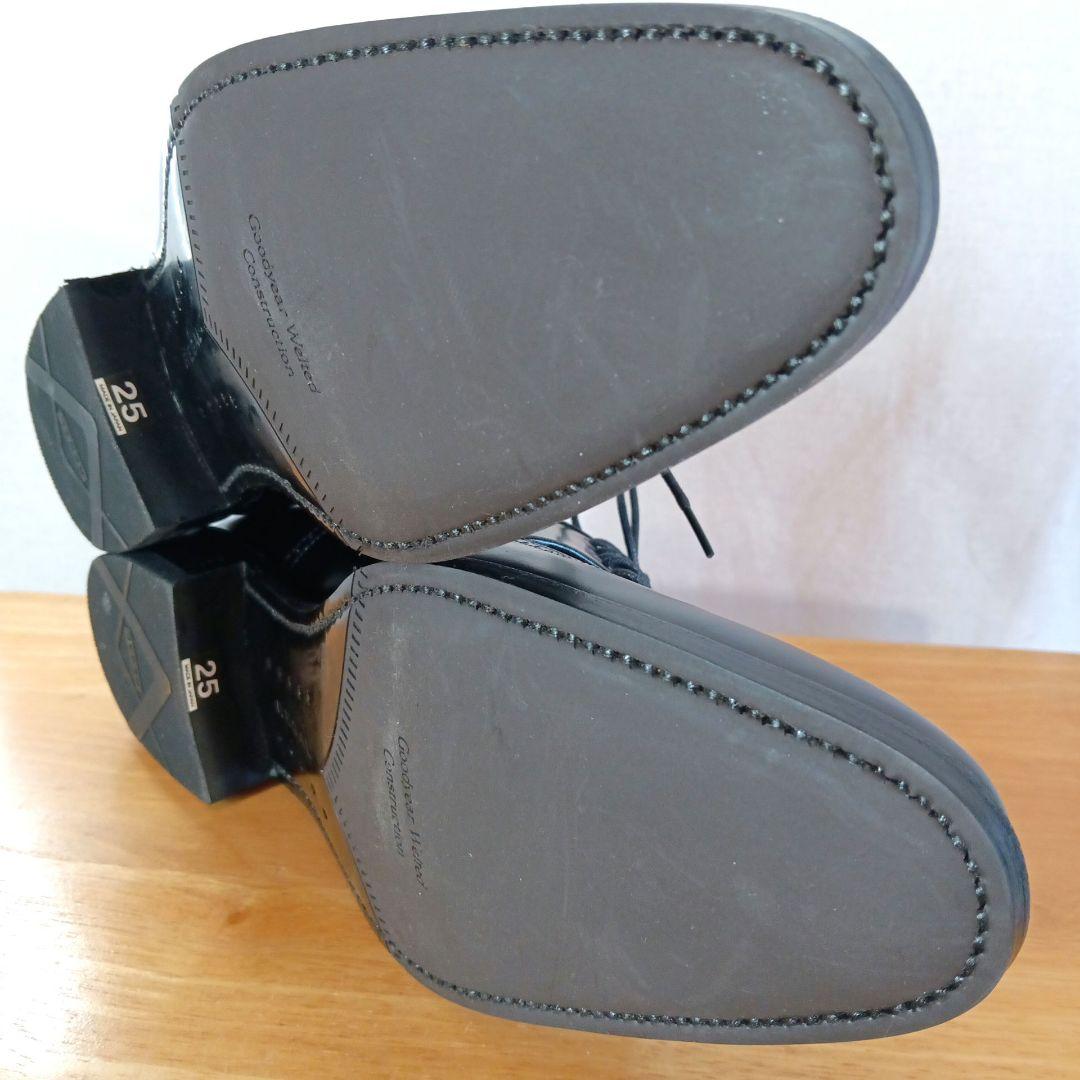 極美品◆REGAL リーガル 319R メダリオン ブラック レザー 25cm