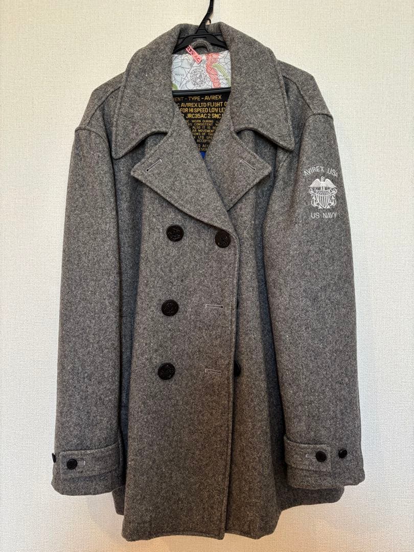 AVIREX グレー ピーコート VA-35