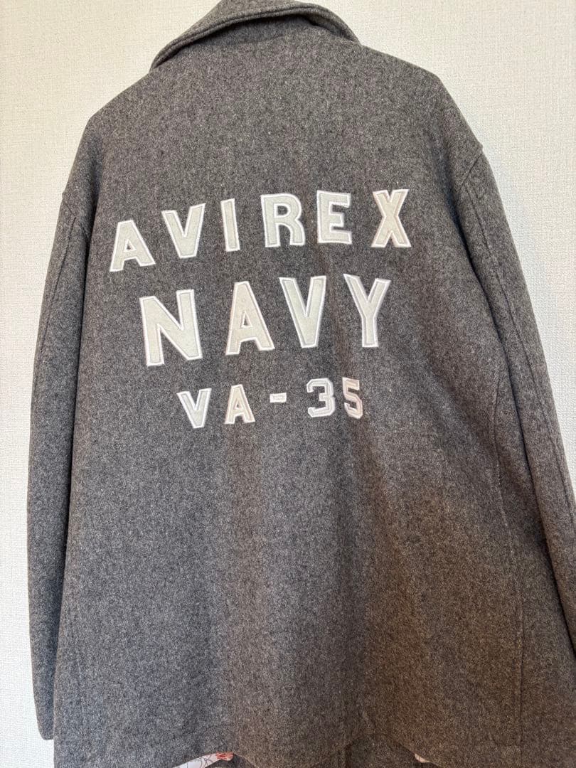 AVIREX グレー ピーコート VA-35