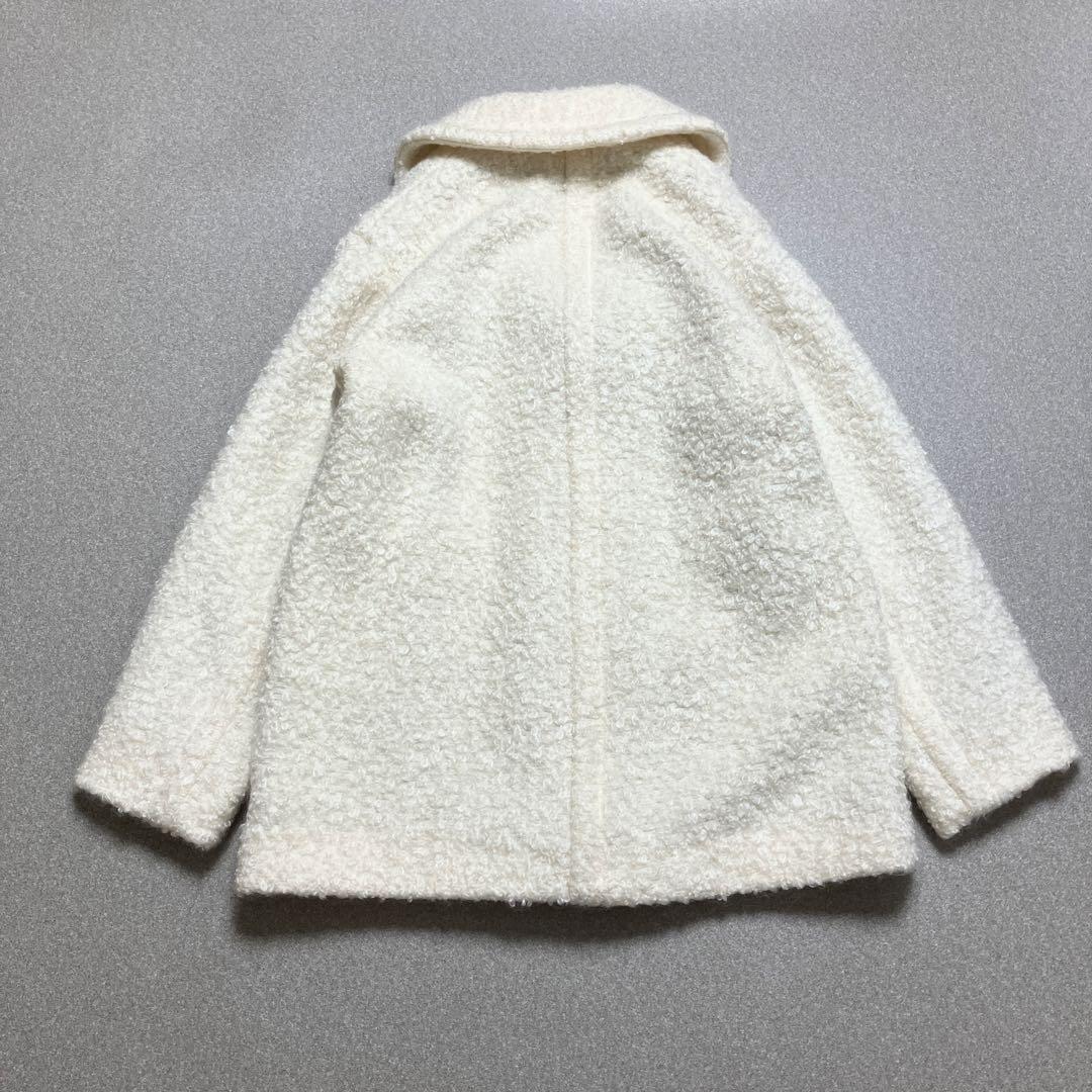 [極美品✨近年モデル] アクアスキュータム モヘア混 チェスターボアコート 白