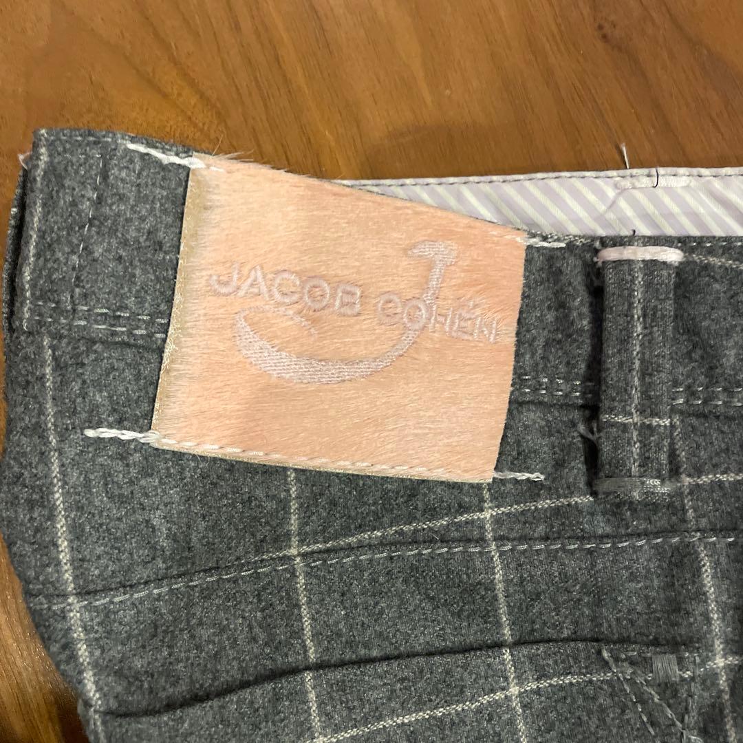 グレー チェック柄 スラックス