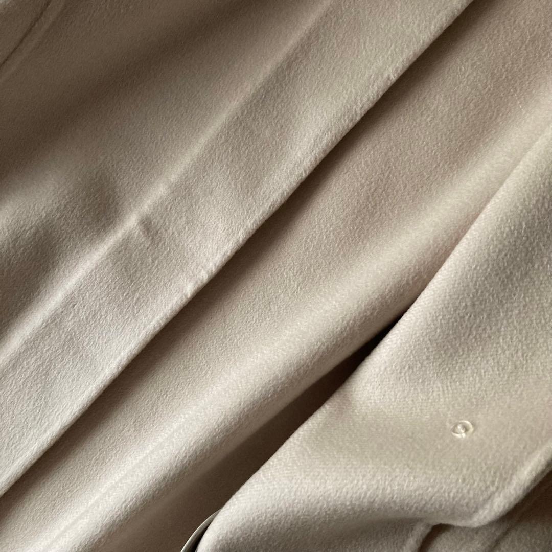 TSEセイ＊最高級カシミヤ100%ステンカラーコート 30万＊アイボリーベージュ