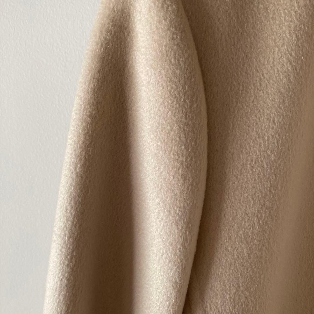 TSEセイ＊最高級カシミヤ100%ステンカラーコート 30万＊アイボリーベージュ