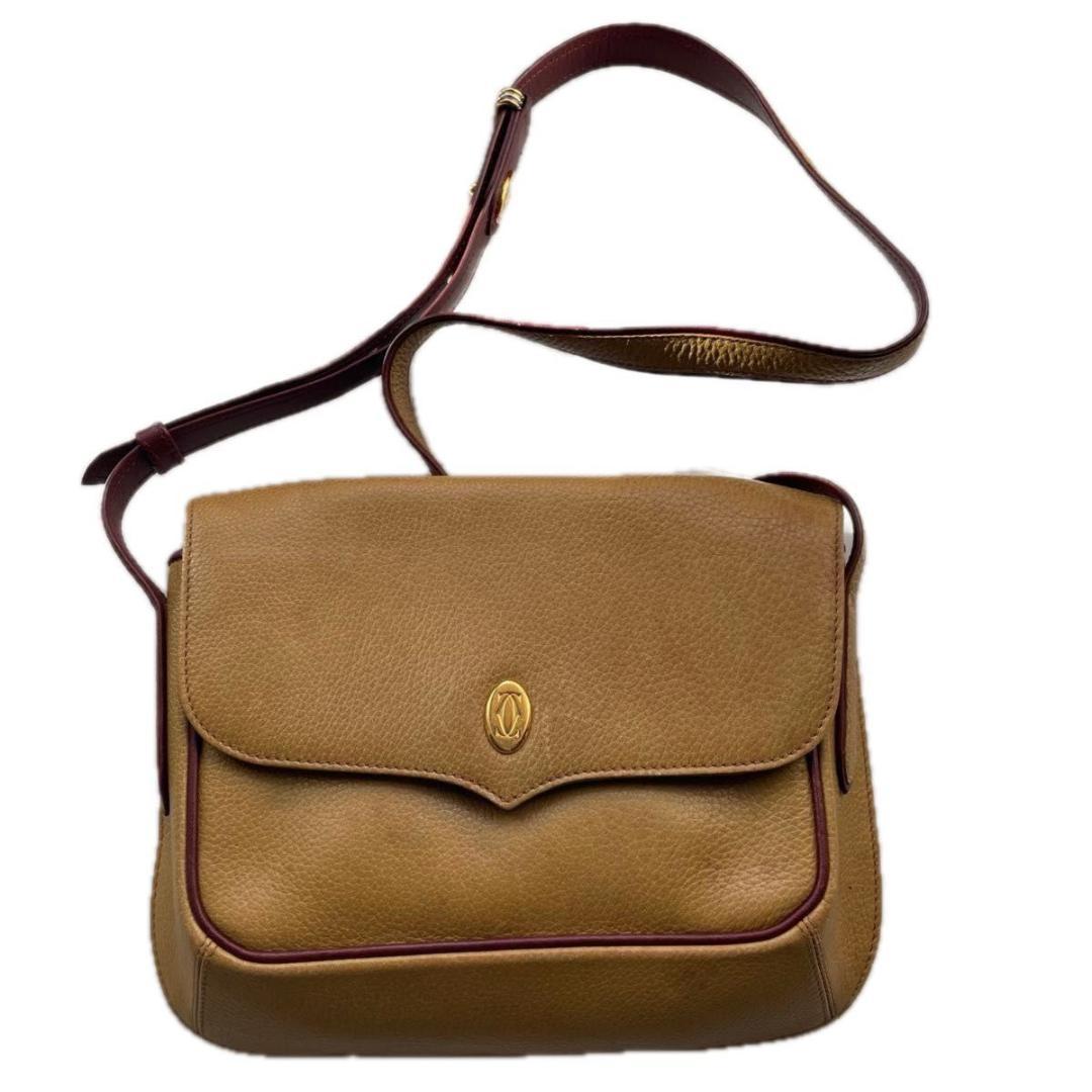 Cartier カルティエ　ショルダーバッグ レザー 斜め掛け　ヴィンテージ