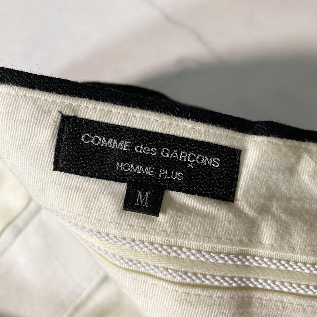 【美品】コムデギャルソンオムプリュス　スラックス　サイドスリット　サキソニー生地