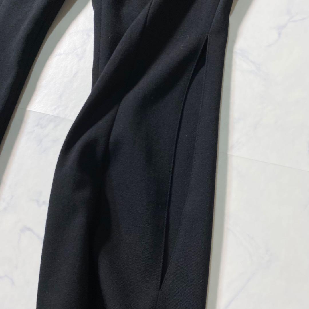 【美品】コムデギャルソンオムプリュス　スラックス　サイドスリット　サキソニー生地