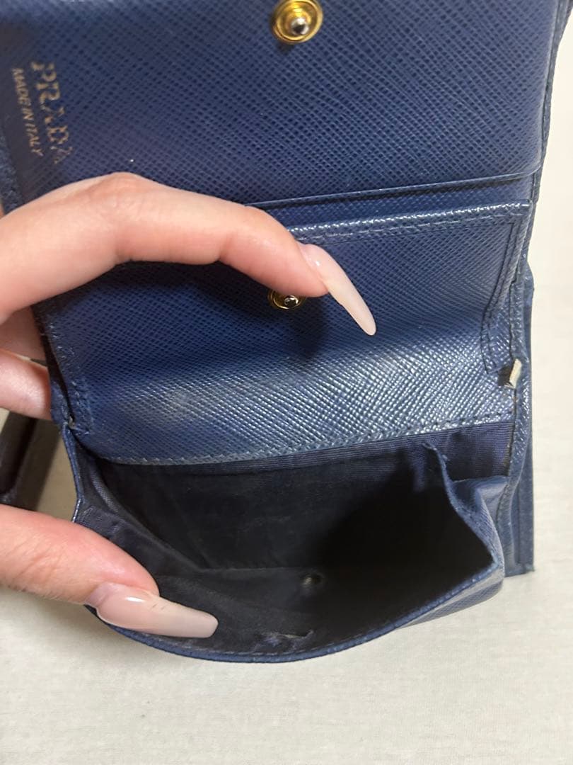 PRADA 二つ折り財布 サファイアーノ