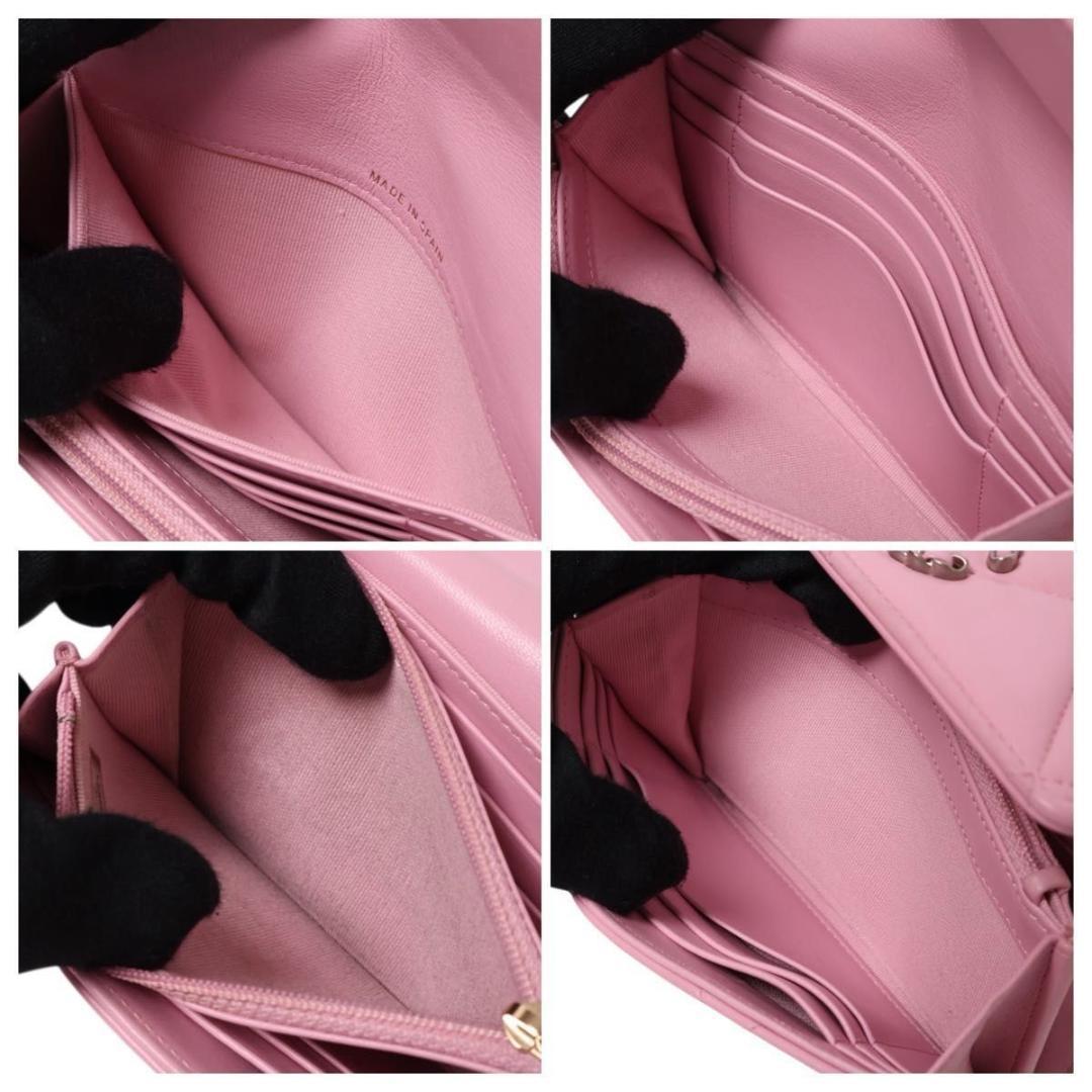 【極美品】CHANEL 19 フラップコンパクトウォレット　ラムスキン　二つ折り