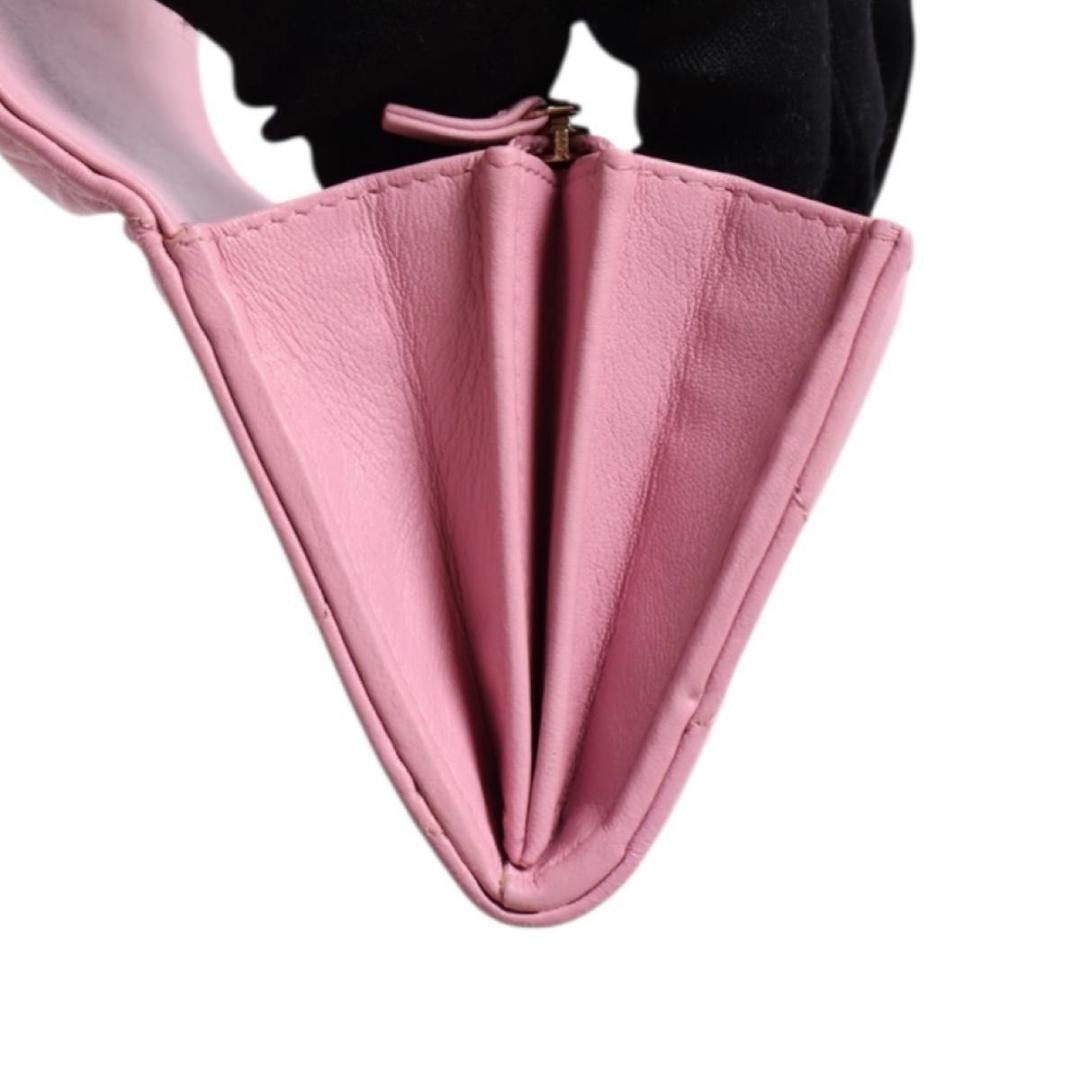 【極美品】CHANEL 19 フラップコンパクトウォレット　ラムスキン　二つ折り