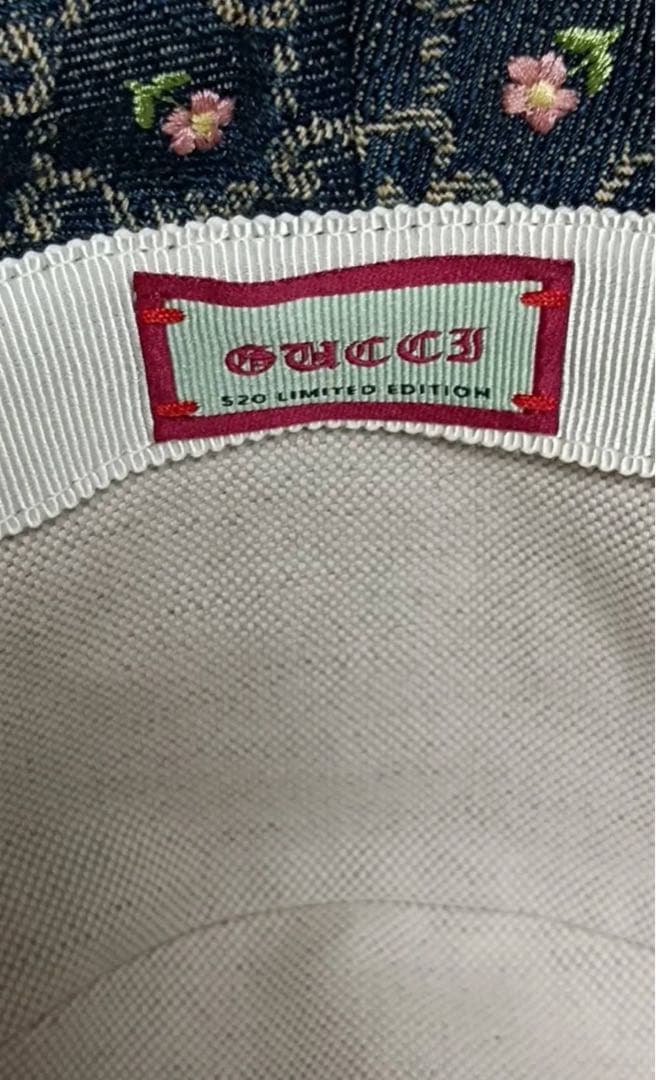 GUCCIグッチ BLOOMING LOVE GGデニム バケットハット 帽子