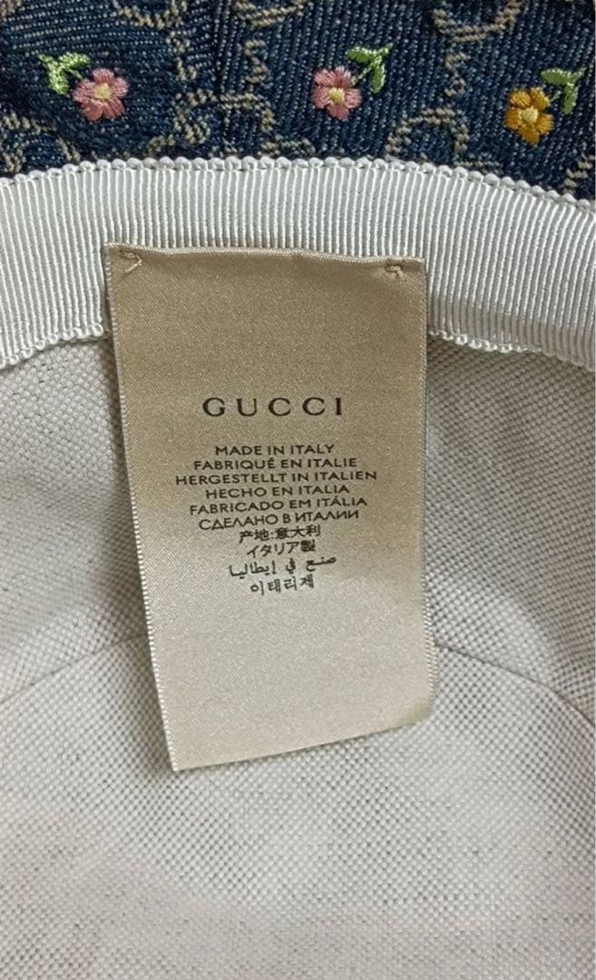 GUCCIグッチ BLOOMING LOVE GGデニム バケットハット 帽子