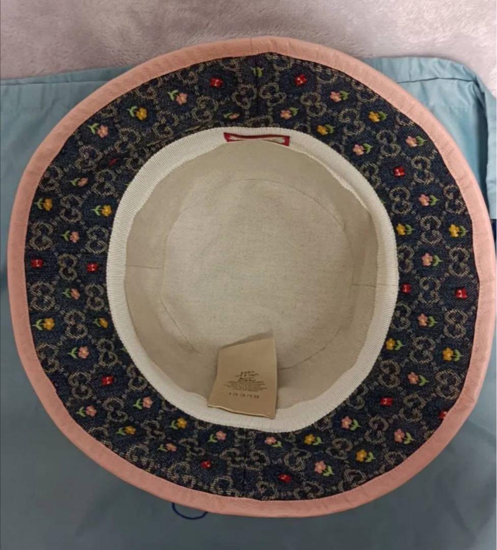 GUCCIグッチ BLOOMING LOVE GGデニム バケットハット 帽子
