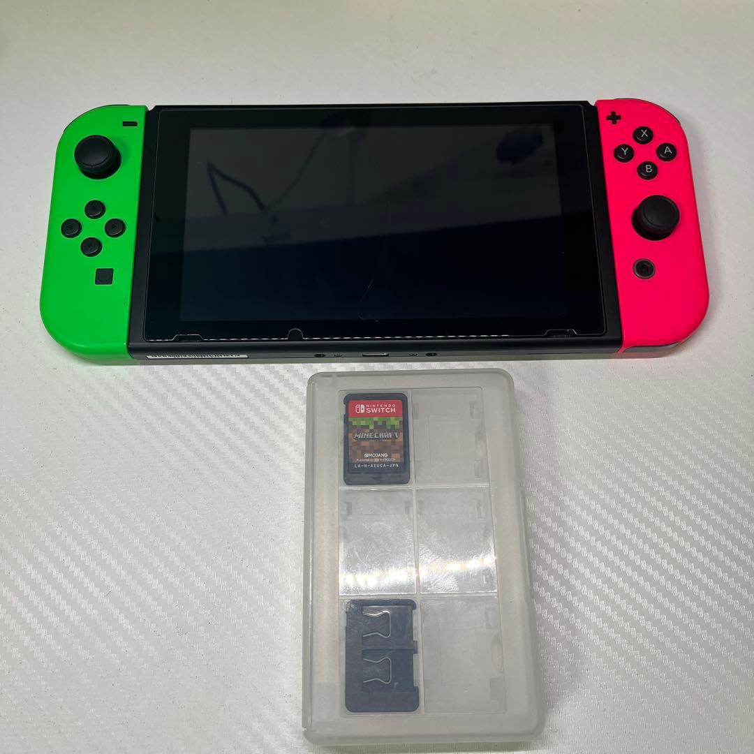 Nintendo Switch グリーン/ピンク 本体 Minecraft付き