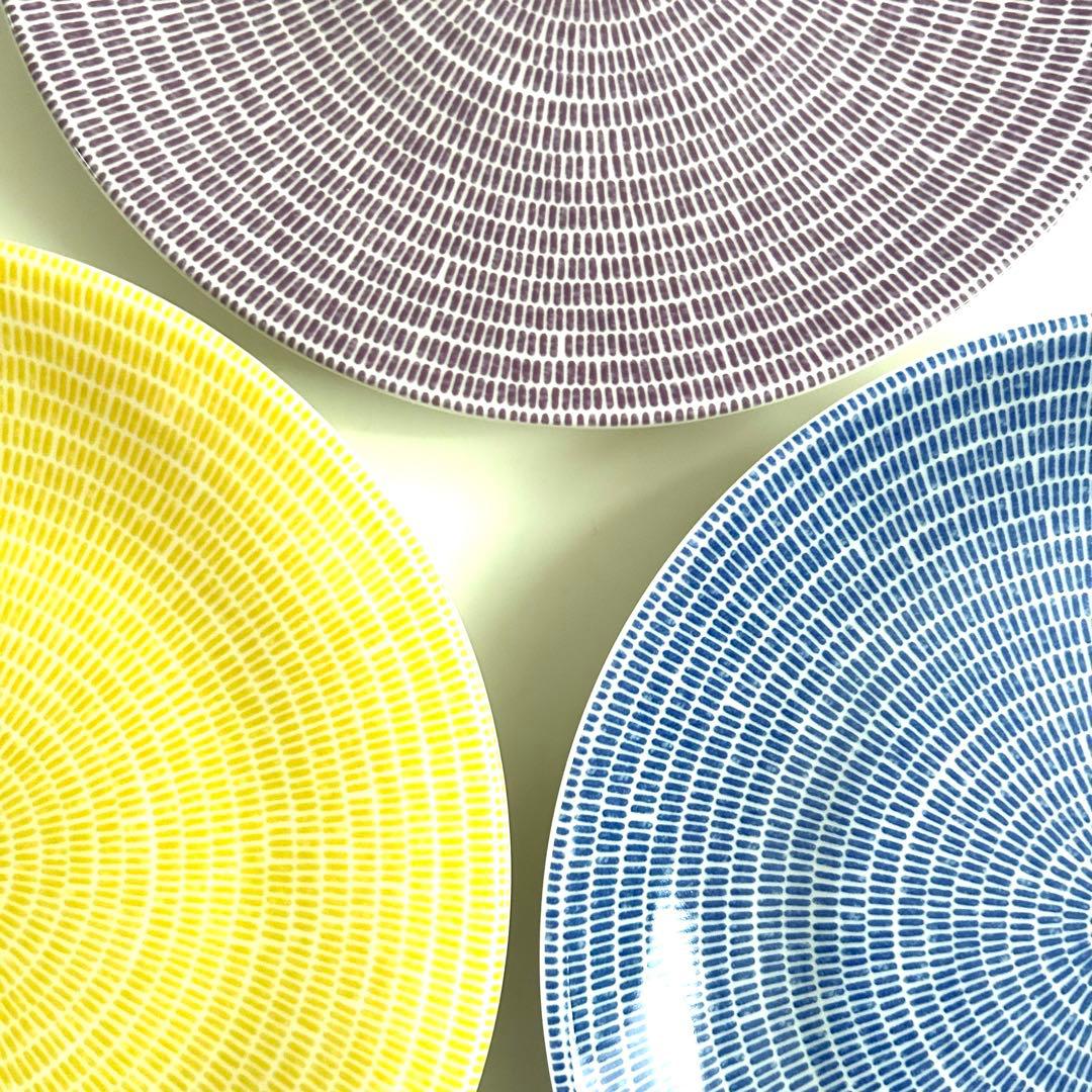 新品ARABIAアラビア24hAVEC アベック プレート20cmブルーイエロー