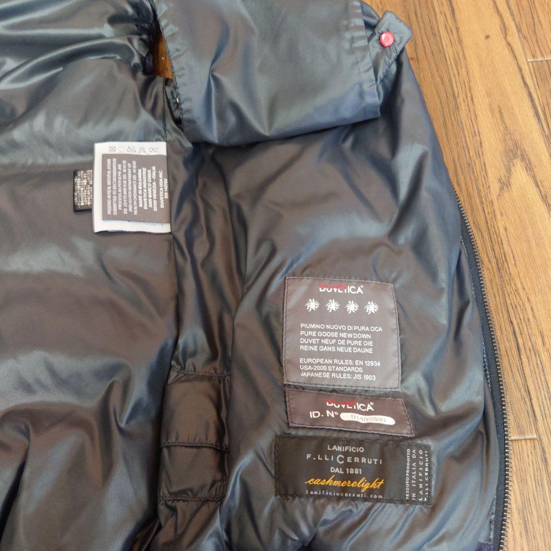 DUVETICA ネイビー フード付きダウンベスト サイズ40