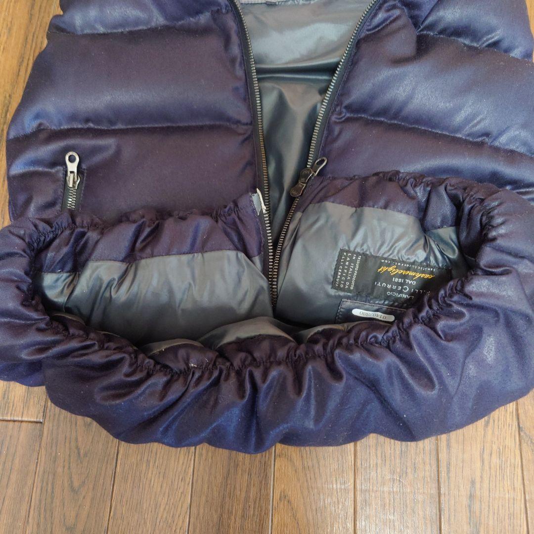 DUVETICA ネイビー フード付きダウンベスト サイズ40