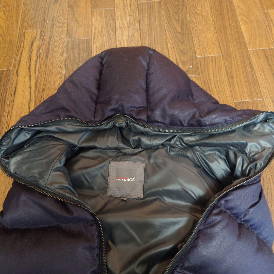 DUVETICA ネイビー フード付きダウンベスト サイズ40