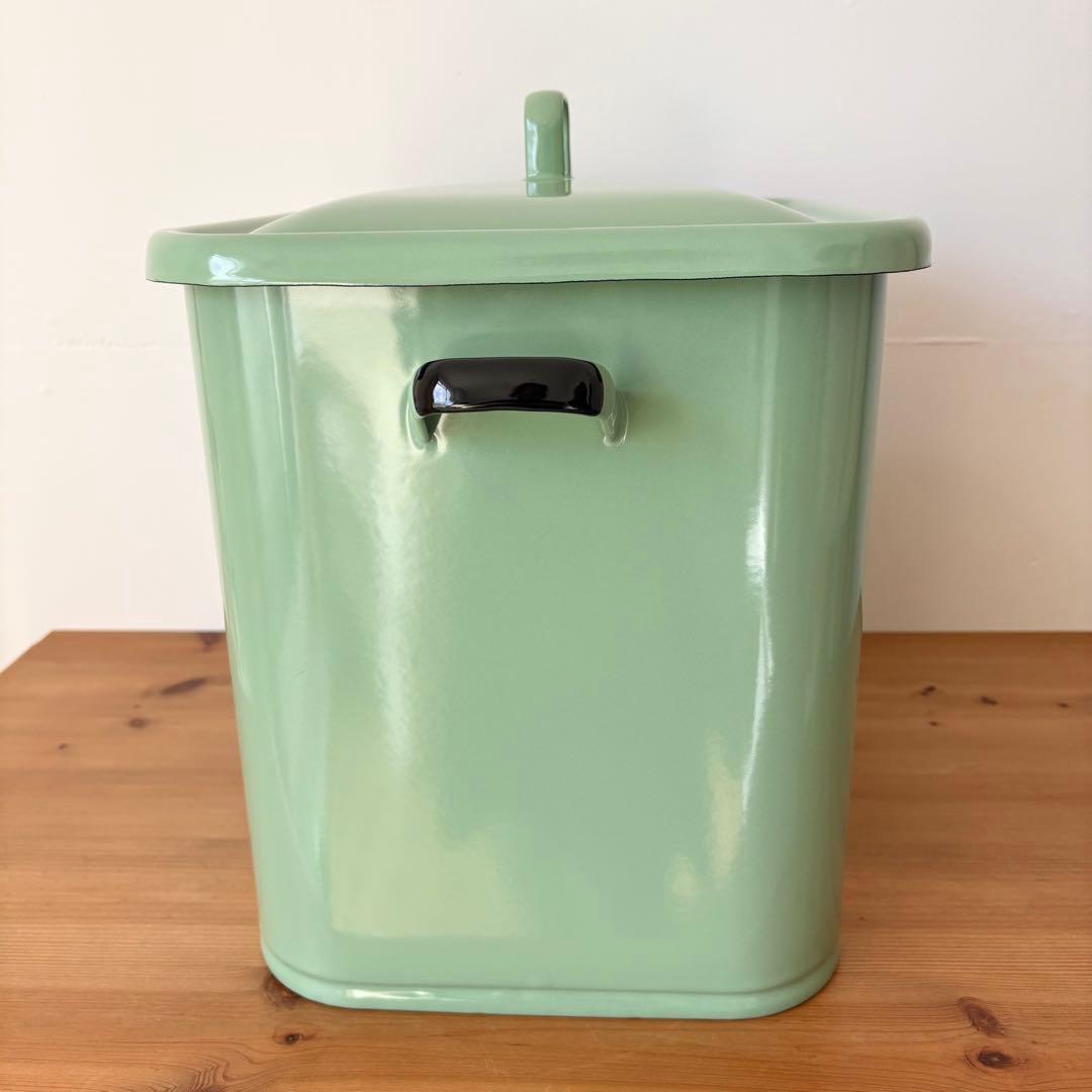 ブレッド缶 ホーロー レトロ アメリカンカントリー キッチン 収納 グリーン