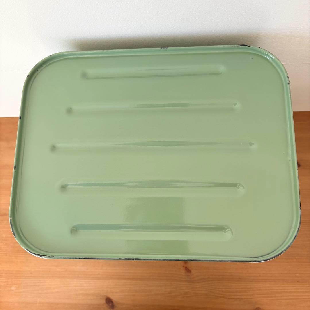 ブレッド缶 ホーロー レトロ アメリカンカントリー キッチン 収納 グリーン